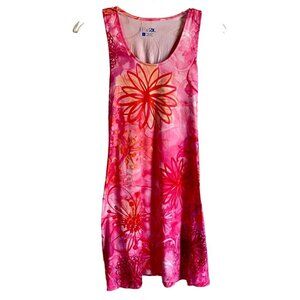 Art & Sol Watercolor Floral Sleeveless Dress Pockets Racerback Size Small NEW